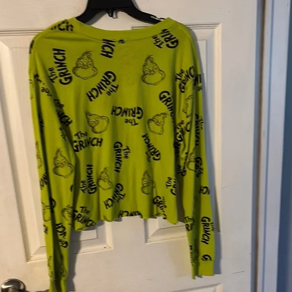 Green Crop Top with Black Butterfly Graphic - Picture 3 of 3